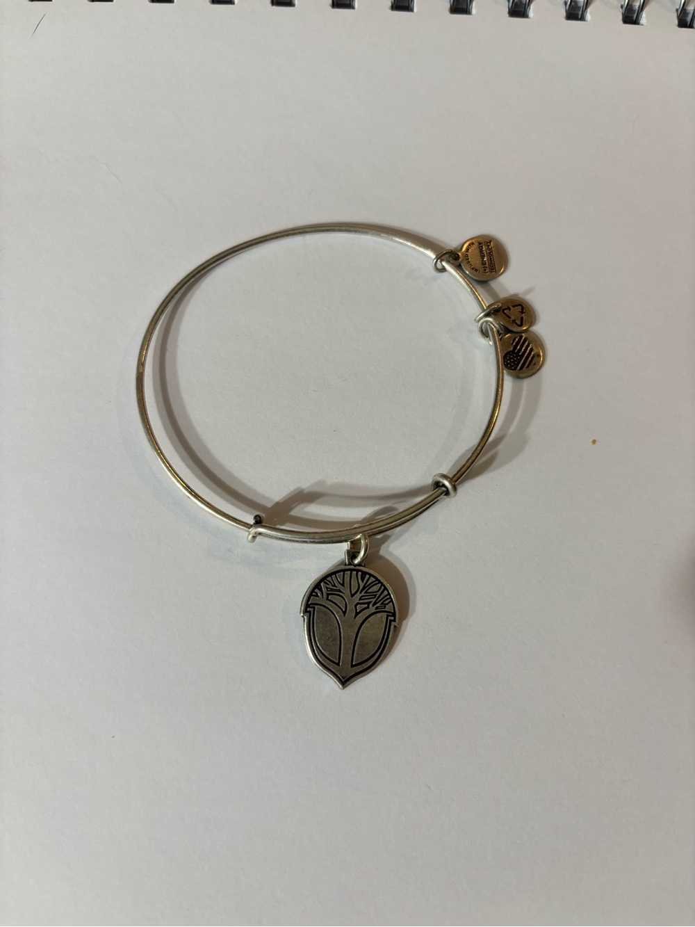 Silver Tree Charm Bangle Bracelet - Women's Jewelry